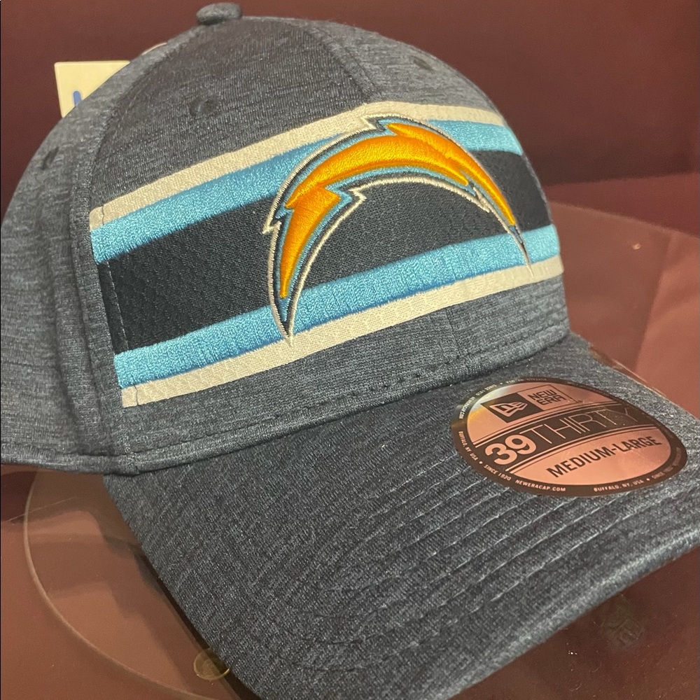 New Era 39Thirty Los Angeles LA Chargers Flexfit Fitted Hat Blue M/L 11923655